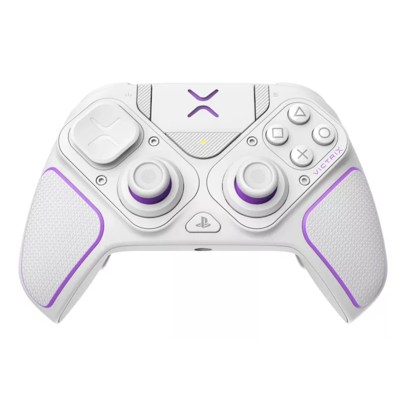 Spēļu kontrolieris VICTRIX PRO BFG 052-002-WH bezvadu/vadu RF/USB, USB-C, 2000mAh, PC/PS4/PS5, violets/balts