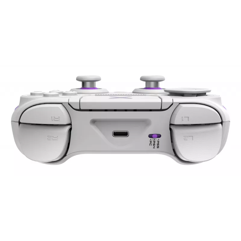 Spēļu kontrolieris VICTRIX PRO BFG 052-002-WH bezvadu/vadu RF/USB, USB-C, 2000mAh, PC/PS4/PS5, violets/balts