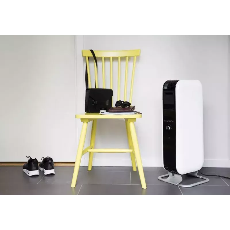 Mill eļļas radiators ABH1000DN, 1000 W, 3 jaudas līmeņi, piemērots telpām līdz 16 m², ar LED displeju, balts