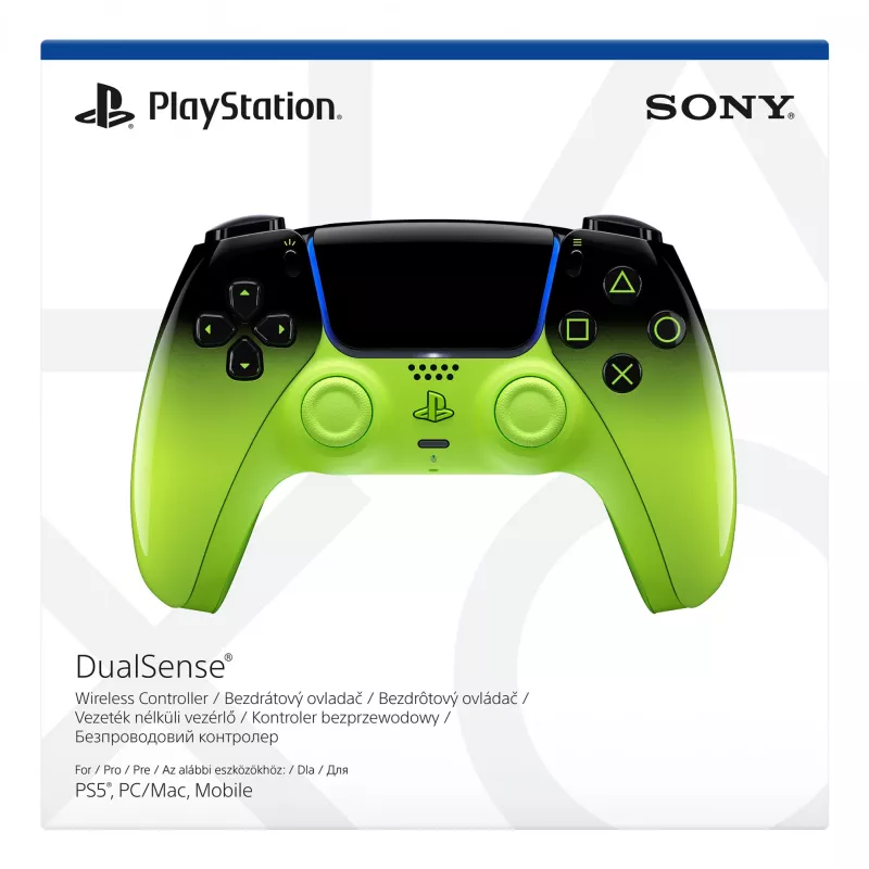 Spēļu kontrolieris Sony DualSense PlayStation 5 — Bluetooth/USB, Melns/Zaļš, Analogs/Digitāls, USB-C
