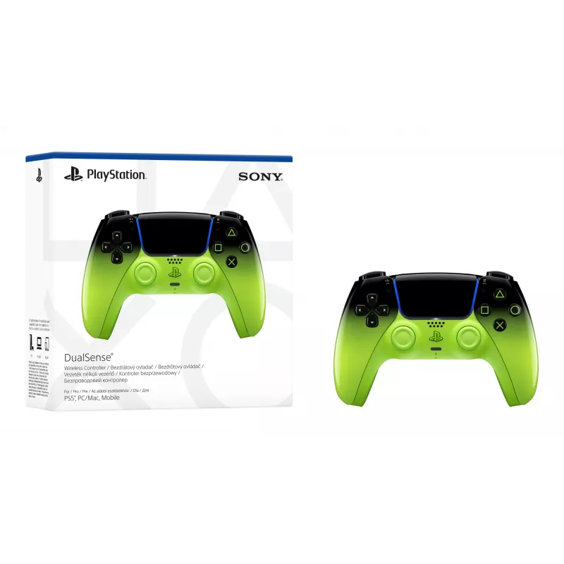 Spēļu kontrolieris Sony DualSense PlayStation 5 — Bluetooth/USB, Melns/Zaļš, Analogs/Digitāls, USB-C