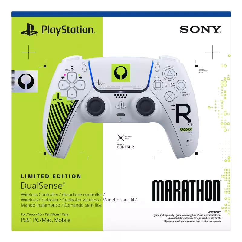 Spēļu kontrolieris Sony DualSense PlayStation 5 — Bluetooth/USB, Balts & Zaļš, Analogais/Digitālais, USB‑C
