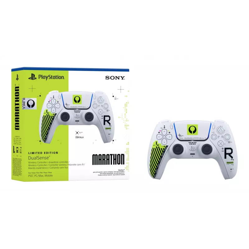 Spēļu kontrolieris Sony DualSense PlayStation 5 — Bluetooth/USB, Balts & Zaļš, Analogais/Digitālais, USB‑C