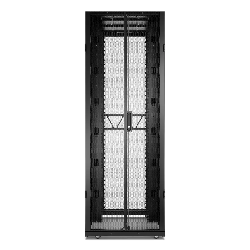 APC NetShelter SX Server Rack Gen 2, 45U, 2124H x 750W x 1200D mm, ar sānu paneļiem, melns