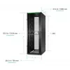 APC NetShelter SX Server Rack Gen 2, 45U, 2124H x 750W x 1200D mm, ar sānu paneļiem, melns