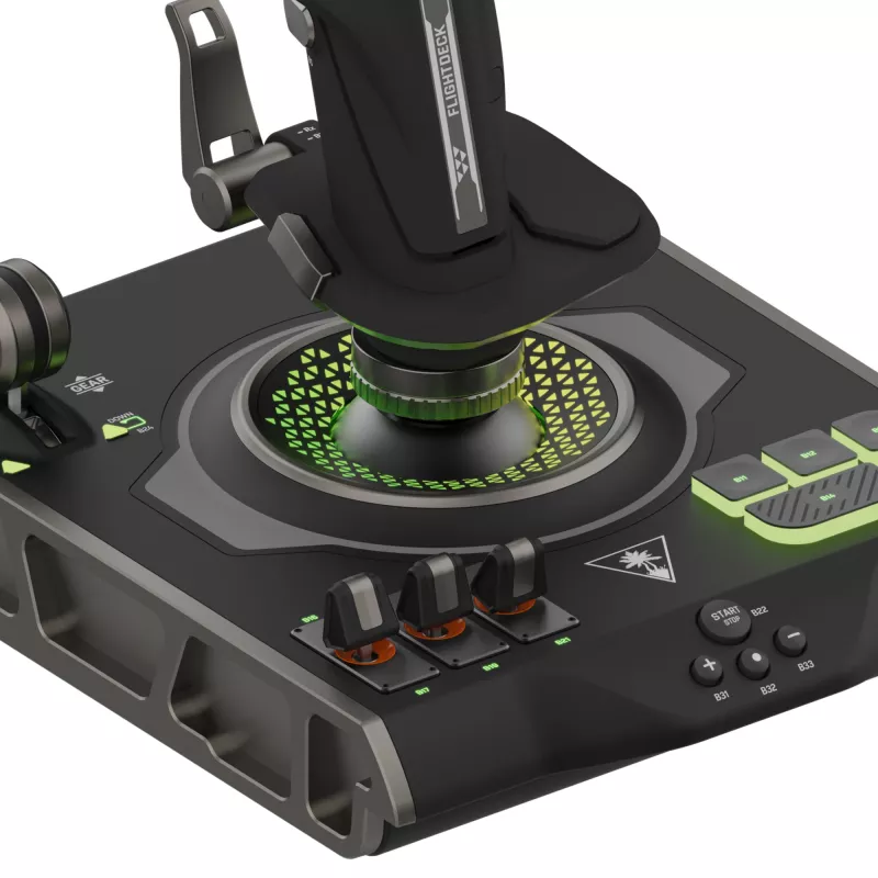 HOTAS lidojuma simulācijas sistēma Turtle Beach VelocityOne Flightdeck Windows 10 un 11 datoriem (TBS-0724-05)