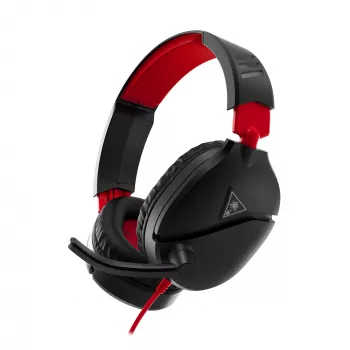 Galvas austiņas Turtle Recon 70 — melnas, vadu stereo, vienas auss uzliesmojuma vadība