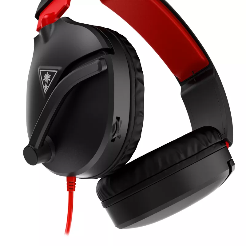 Galvas austiņas Turtle Recon 70 — melnas, vadu stereo, vienas auss uzliesmojuma vadība