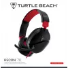 Galvas austiņas Turtle Recon 70 — melnas, vadu stereo, vienas auss uzliesmojuma vadība