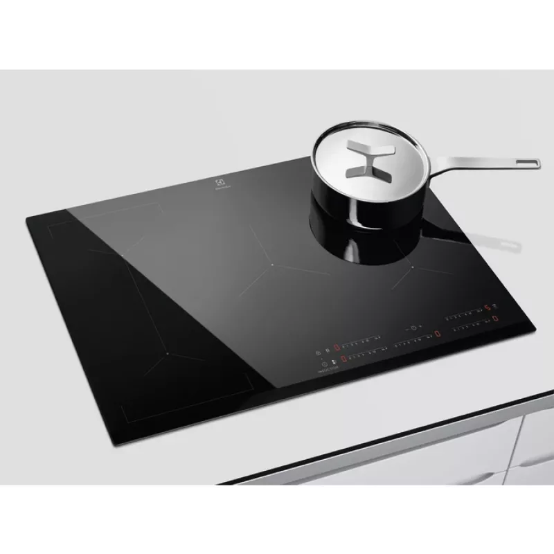 Electrolux EIV835 Melna Iebūvējama 80 cm Zonu Indukcijas Plīts 5 Zonas