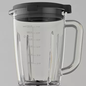 Galda blenderis Electrolux E6TB1-6ST — 1,75 L bļoda, 1400 W, rotācijas vadība, melns/nerūsējošs tērauds/caurspīdīgs