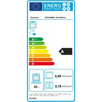 Electrolux EOF3H50BK 65 L 2090 W Melns, Nerūsējošais tērauds
