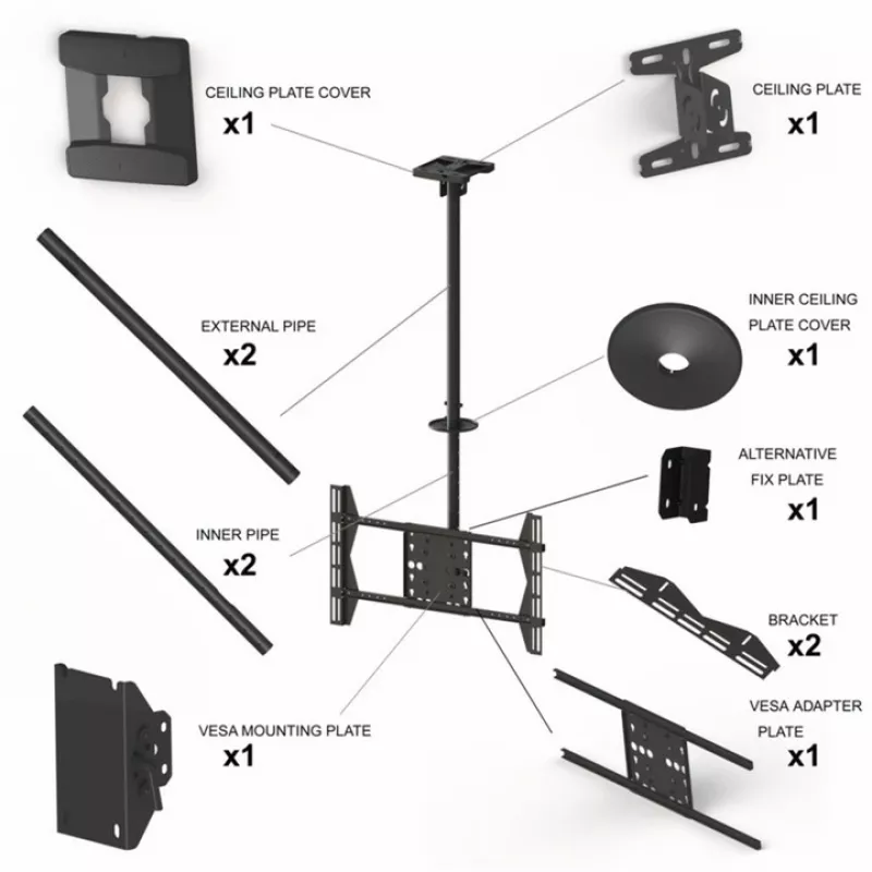 Griestu stiprinājums Multibrackets M Public Large Single Black 3000