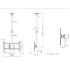 Griestu stiprinājums Multibrackets M Public Large Single Black 3000