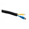 Kabeļu zeķe Multibrackets M Universal Cable Sock Self Wrap Basic 19mm Melna 50m, poliesters, -50–150°C