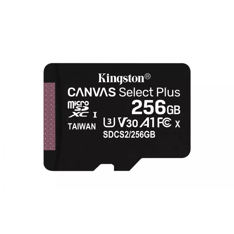 Kingston Canvas Select Plus 256 GB MicroSDXC atmiņas karte + adapteris A1 C10 100R