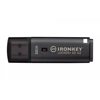 USB zibatmiņa KINGSTON IronKey Locker Plus 50 G2 32 GB, USB 3.2 Gen 1 Type-A, AES-256, FIPS 197