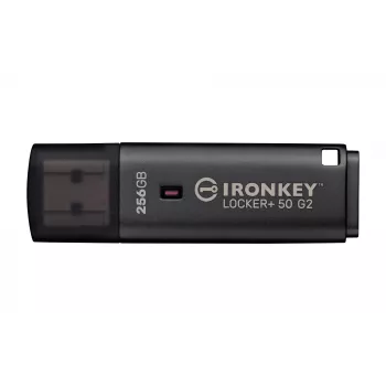 USB zibatmiņa KINGSTON IronKey Locker Plus 50 G2 256 GB, USB Type-A, USB 3.2 Gen 1, AES-256, FIPS 197