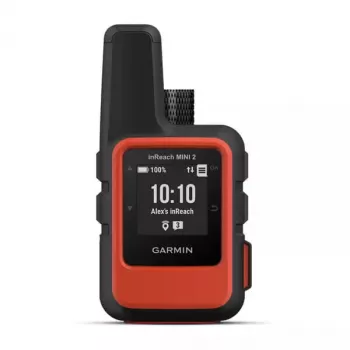 Garmin inReach Mini 2 personālais satelītu sakaru ierīce, melna/sarkana, IPX7, 336h akumulatora darbības laiks