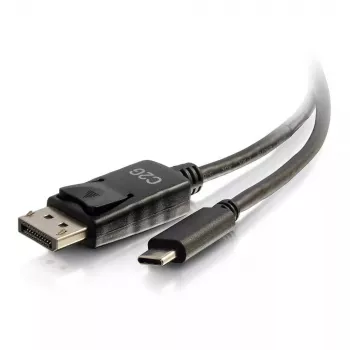 C2G USB-C uz DisplayPort adaptera kabelis 4K 30Hz 1,8m Melns