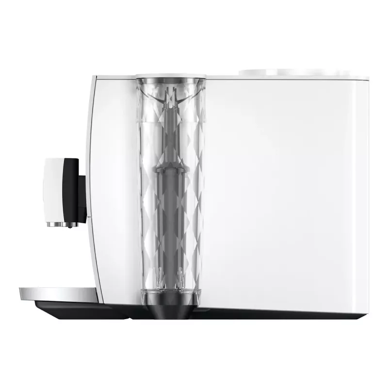 Kafijas automāts JURA ENA 8 (EC) — pilnībā automātisks, 1.1 L ūdens tvertne, 125 g pupiņu tvertne, 15 programmas, 15 bāri, termobloks, Wi‑Fi, balts