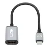 Manhattan USB-C uz HDMI kabelis, 4K@60Hz, 5 Gbps (USB 3.2 Gen1), 15 cm, melns, vīrietis-sieviete, trīs gadu garantija