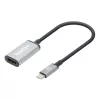 Manhattan USB-C uz HDMI kabelis, 4K@60Hz, 5 Gbps (USB 3.2 Gen1), 15 cm, melns, vīrietis-sieviete, trīs gadu garantija