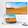 Manhattan USB-C uz HDMI kabelis, 4K@60Hz, 5 Gbps (USB 3.2 Gen1), 15 cm, melns, vīrietis-sieviete, trīs gadu garantija