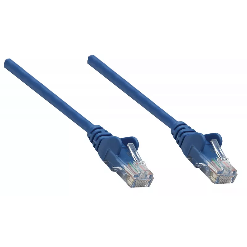 Intellinet tīkla vads, Cat6A, 20m, Zils, Varš, S/FTP, LSOH / LSZH, PVC, RJ45, Zeltīti kontakti, Bez aizķeršanās, Ar aizsargvāciņu, Mūža garantija