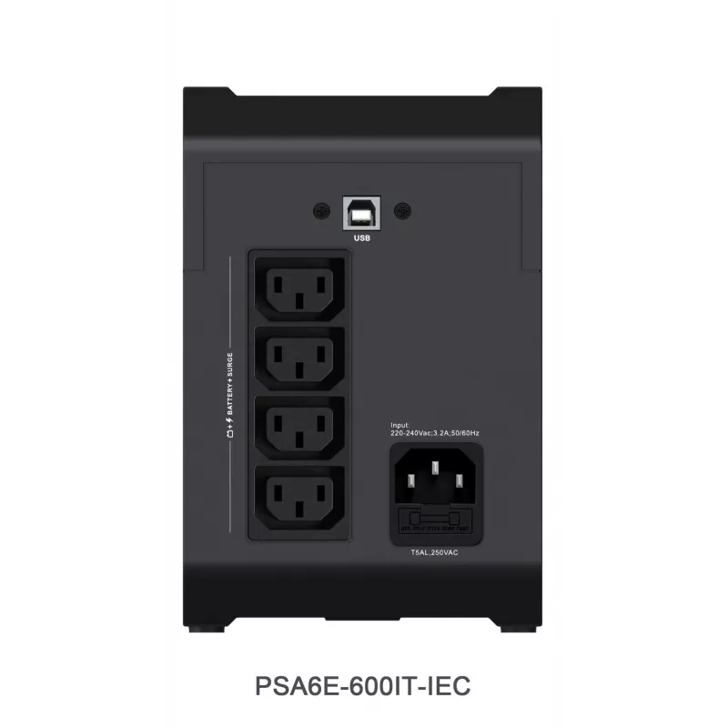 Vertiv PowerUPS 200 Essential PSA6E-600IT-IEC, 600VA/315W, līnijinteraktīvs UPS