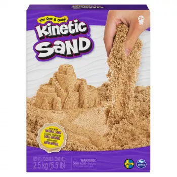 Kinetic Sand dabīgi brūnas smiltis, 2.5 kg, sensorā māla alternatīva bērniem no 3 gadiem