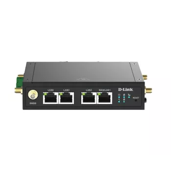 D-Link DWM-530-T 4G LTE M2M VPN maršrutētājs ar Wi-Fi, DIN-sliežu stiprinājums, melns