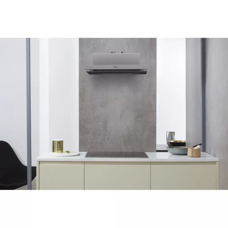 Whirlpool AKR 749/1 IX daļēji iebūvējams (izvelkams) tvaika nosūcējs, pelēks, 304 m³/h
