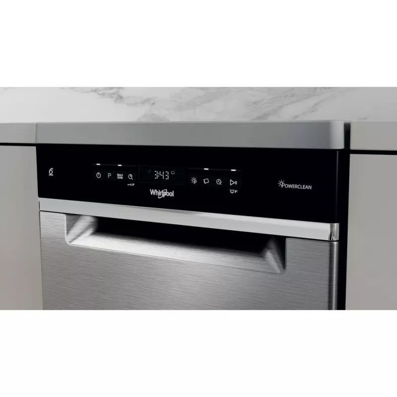 Whirlpool WSFO 3T223 PC X Brīvi stāvoša trauku mazgājamā mašīna 10 komplektiem