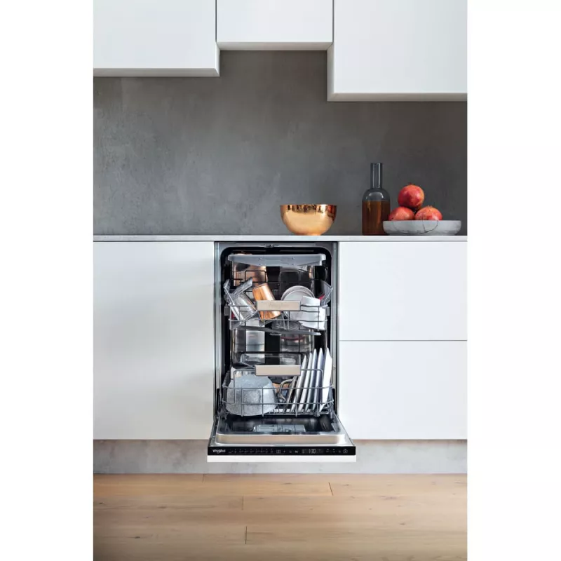 Whirlpool WSIP 4O33 PFE pilnībā iebūvējama trauku mazgājamā mašīna 10 komplektiem