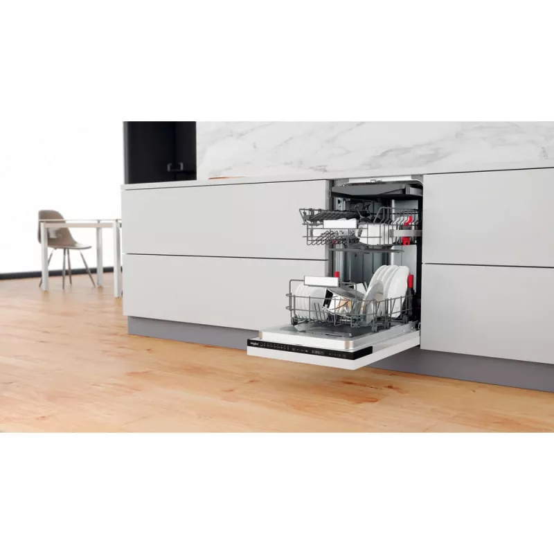 Whirlpool WSIP 4O33 PFE pilnībā iebūvējama trauku mazgājamā mašīna 10 komplektiem
