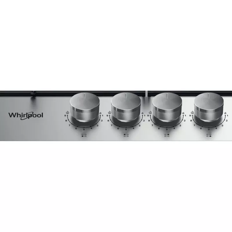 Whirlpool TGML 650 IX Iebūvējamā gāzes plīts virsma, nerūsējošais tērauds, 58 cm, 4 zonas