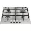 Whirlpool TGML 650 IX Iebūvējamā gāzes plīts virsma, nerūsējošais tērauds, 58 cm, 4 zonas