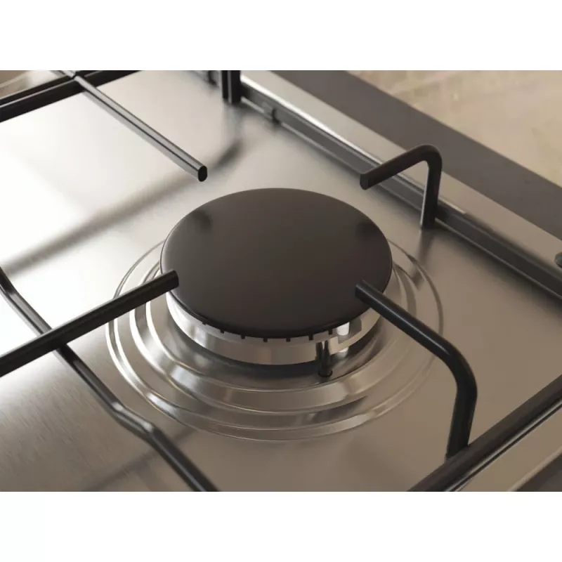Whirlpool TGML 650 IX Iebūvējamā gāzes plīts virsma, nerūsējošais tērauds, 58 cm, 4 zonas