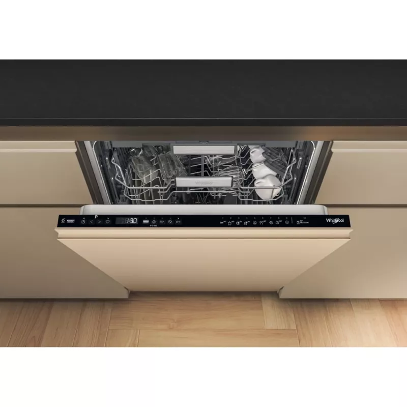 Whirlpool W7I HP42 L pilnībā iebūvējama trauku mazgājamā mašīna, 15 komplekti