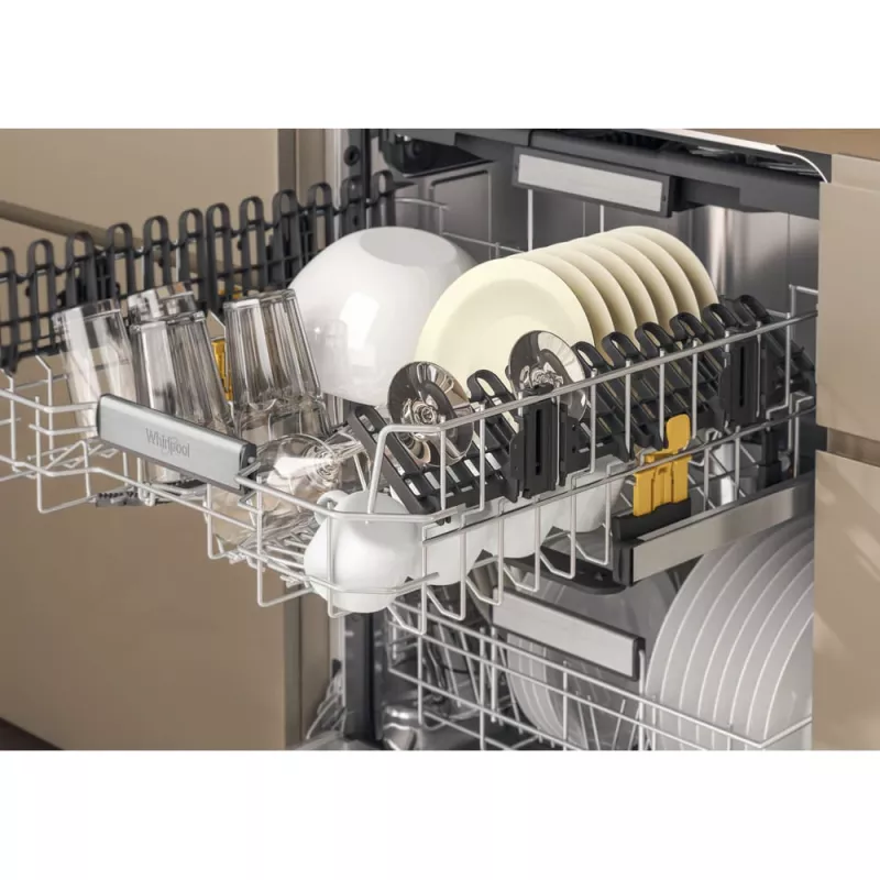 Whirlpool W7I HP42 L pilnībā iebūvējama trauku mazgājamā mašīna, 15 komplekti
