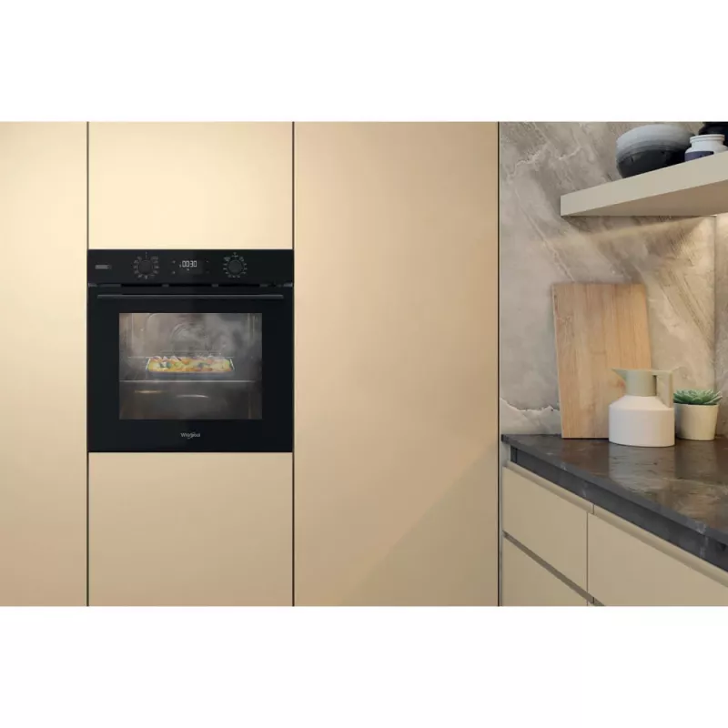 Whirlpool OMSK58RU1SB 71 L Melna iebūvējamā elektriskā cepeškrāsns