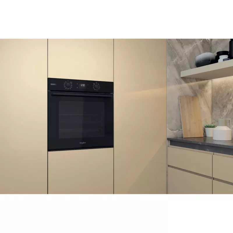 Whirlpool OMSK58RU1SB 71 L Melna iebūvējamā elektriskā cepeškrāsns