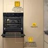 Whirlpool OMSK58RU1SB 71 L Melna iebūvējamā elektriskā cepeškrāsns