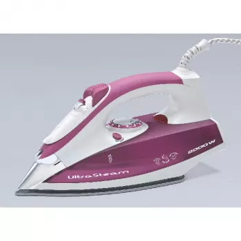 Ariete 6215 tvaika gludeklis 2200W - nerūsējošā tērauda zole - 280 ml tvertne - Rozā