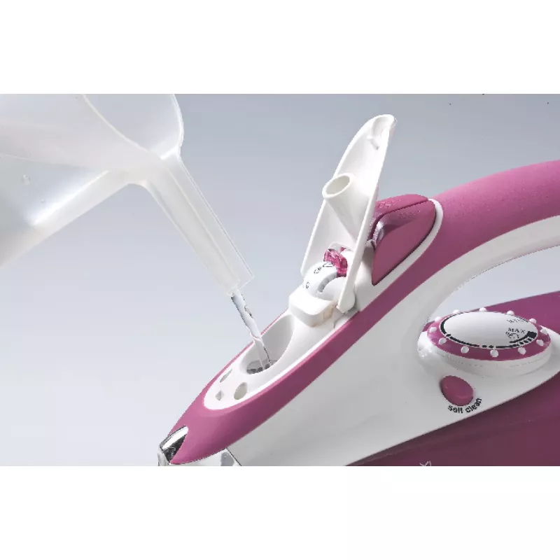 Tvaika gludeklis Ariete 6215, 2200 W, nerūsējošā tērauda zole, 0,28 L, violets/balts