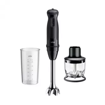 Braun MultiQuick 3 MQ30201M 0.6 L rokas blenderis 900 W Melns, Satīna tērauds