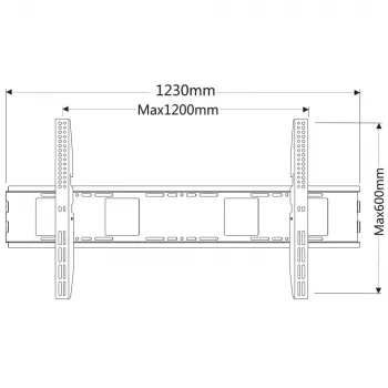 Techly ICA-PLB 2230 TV stiprinājums 2.54 m (100 collas) Melns
