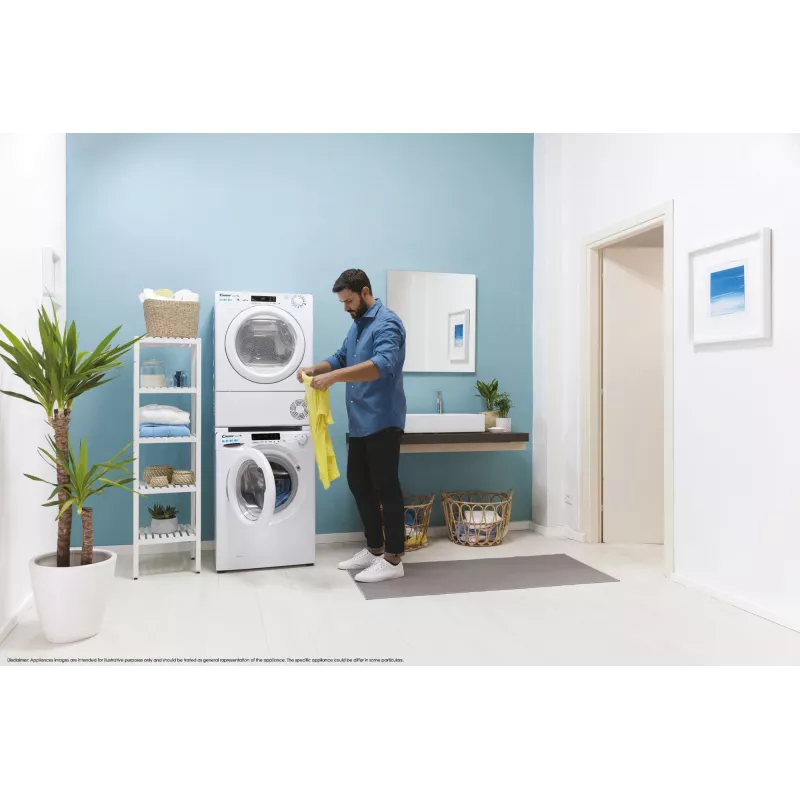 Candy Smart Pro CSOE H10A2TE-S veļas žāvētājs Brīvi stāvošs Priekšējā ielāde 10 kg Balts