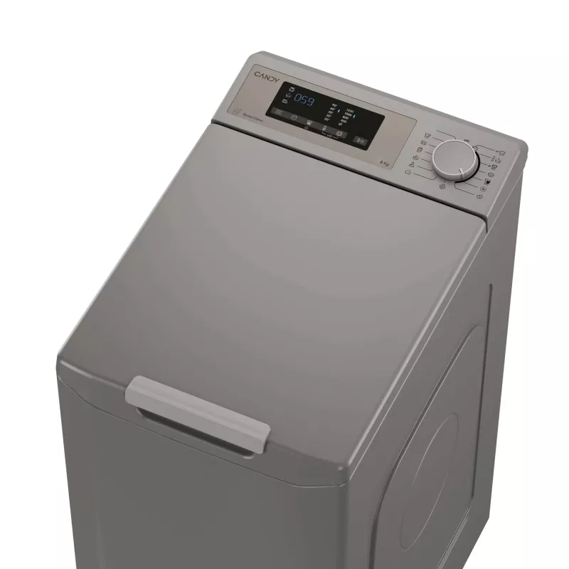 Candy TCA283DR2-S veļas mašīna ar augšējo ielādi 8 kg 1200 RPM antracīta krāsā